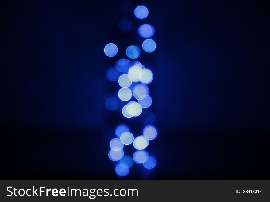 Abstract Blue Bokeh Lights