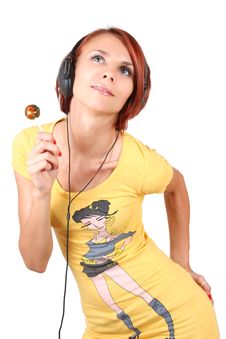 Girl Listening Music Stock Photography Girl Listening Music Stock Photography