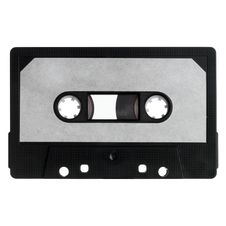 Old Audio Cassette Isolated On White Royalty Free Stock Photography
