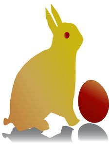 Bunny With Egg Stock Photography