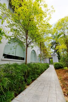 Walkway Beside Building Stock Photos Walkway Beside Building Stock Photos