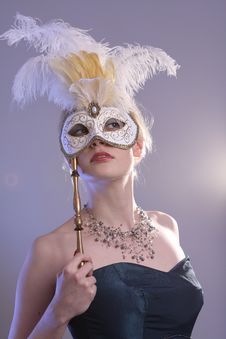 Woman With Mask Royalty Free Stock Photography Woman With Mask Royalty Free Stock Photography