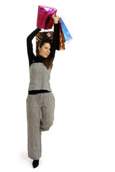 Happy Shopping Woman Stock Photos Happy Shopping Woman Stock Photos