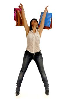 Happy Shopping Woman Stock Photography Happy Shopping Woman Stock Photography