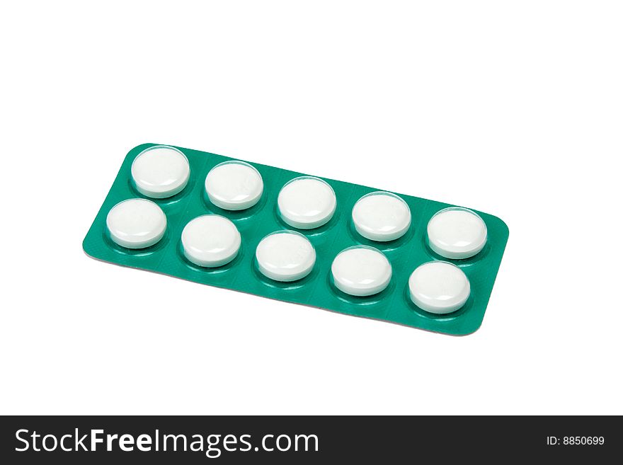 Pills on a white background. Pills on a white background