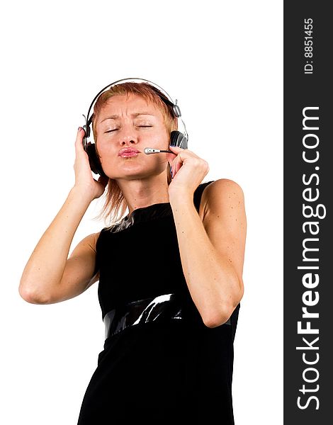 Fashion Girl With Headphones