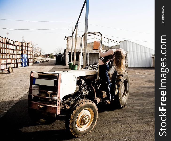 Woman On A Tractor