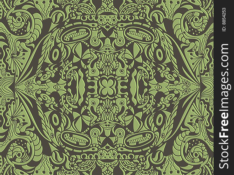 Seamless green abstract vector wallpaper. Vector. Seamless green abstract vector wallpaper. Vector.