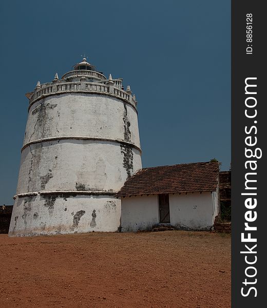 Lighthouse at Fort Aguada near Arabian sea