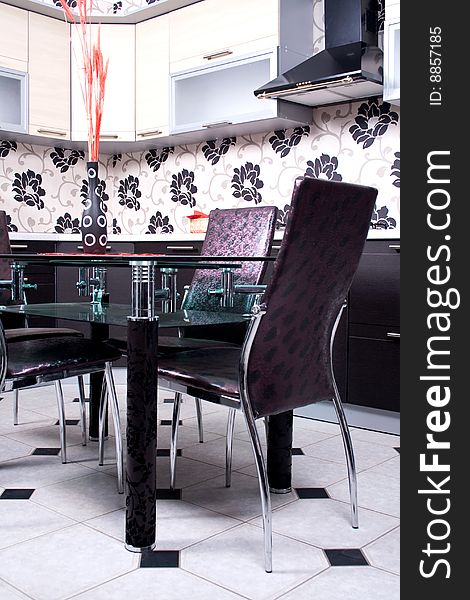 Modern kitchen furniture for home interior