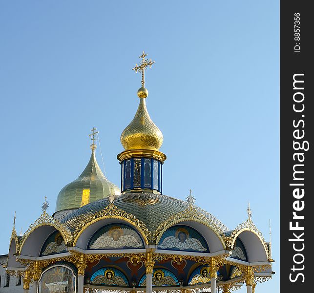 Domes of churches. Pochayiv Lavra - the greatest orthodox monostyr in Ukraine