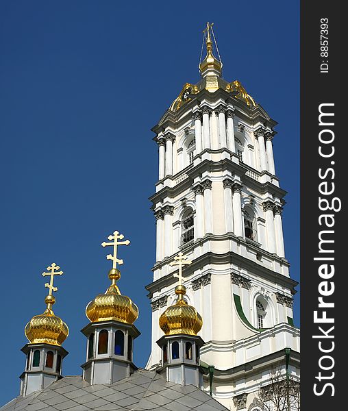 Domes of churches. Pochayiv Lavra - the greatest orthodox monostyr in Ukraine