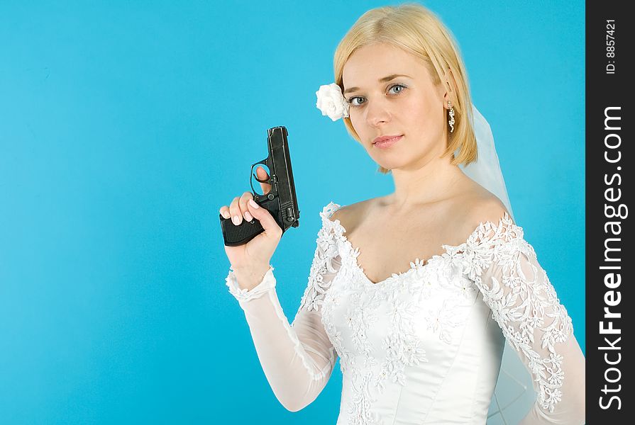 Bride with gun