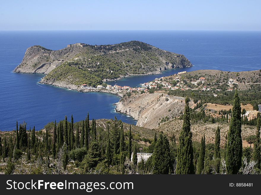 Beautiful view near Assos, Kefallonia, Ionian Islands, Greece