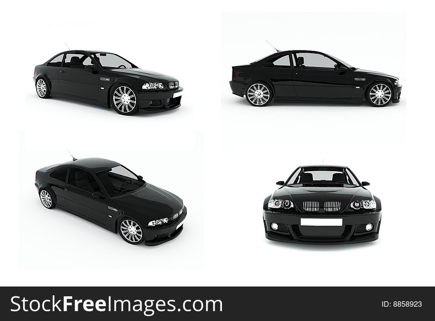 Four Views Of Cool Sportcar