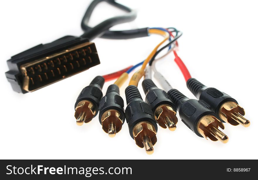 Component cable, isolated on a white background