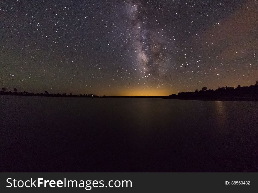 Milky Way viewed from the northern end of Ashurst Lake, south of Flagstaff. Milky Way viewed from the northern end of Ashurst Lake, south of Flagstaff.