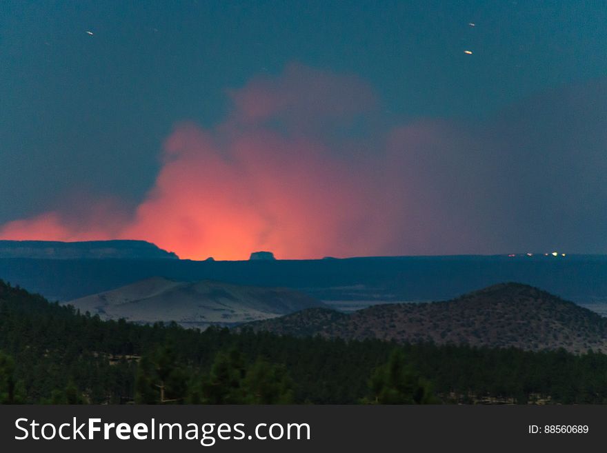 Flagstaff View Of Fuller Fire &x28;GCNP&x29;
