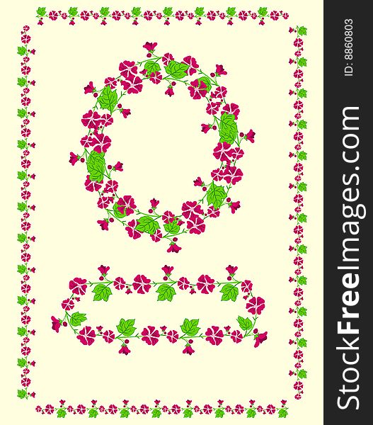 Abstract Floral Frames For Design