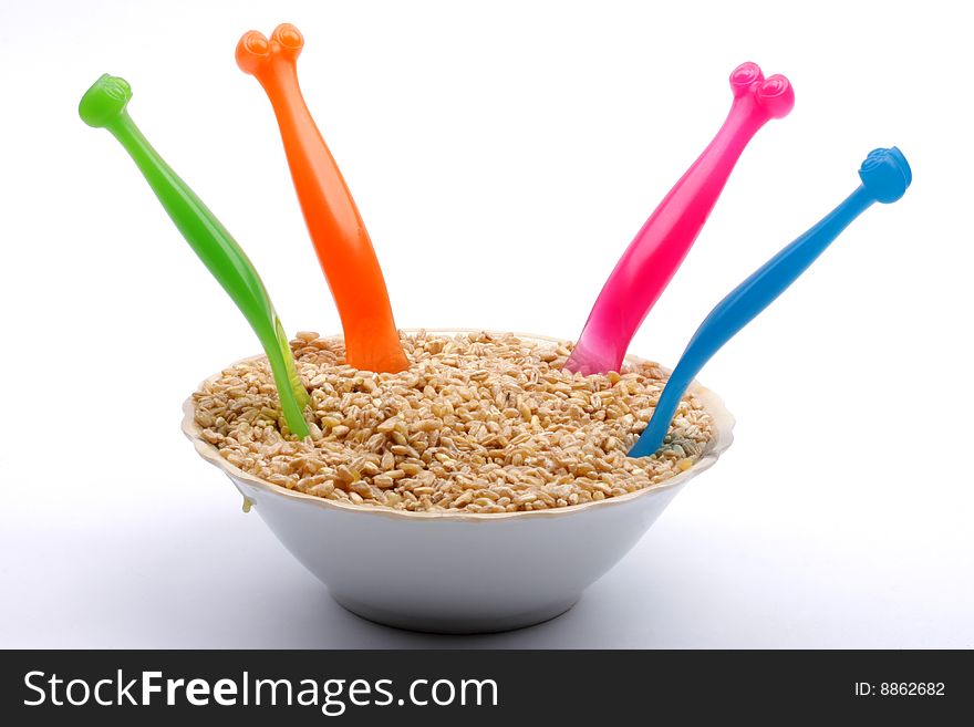 Image with utensil colors background