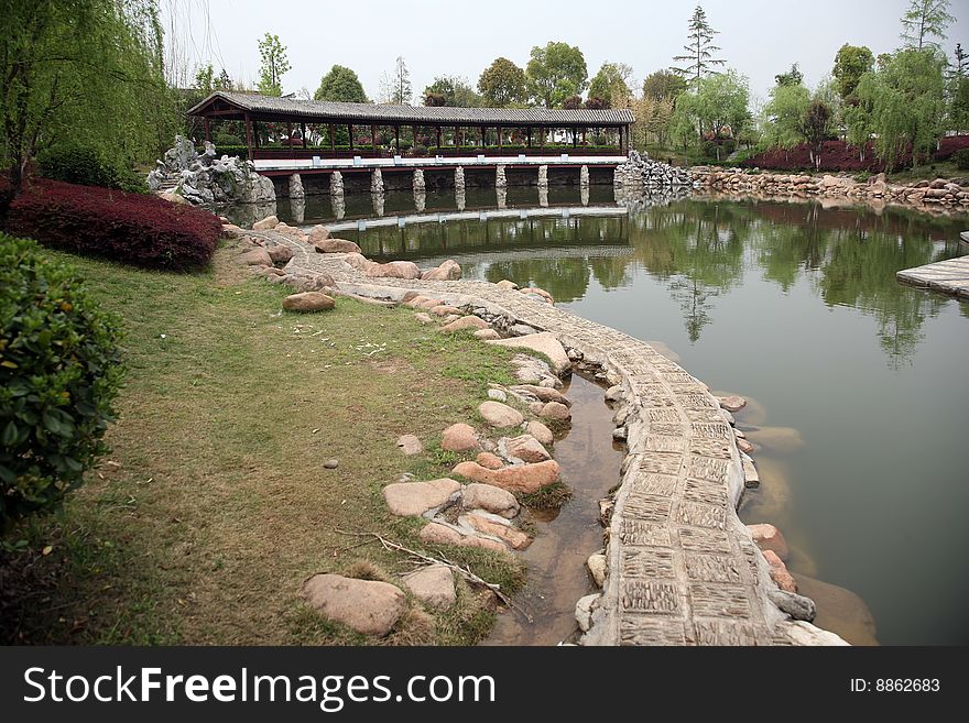 Lake With Pavilion