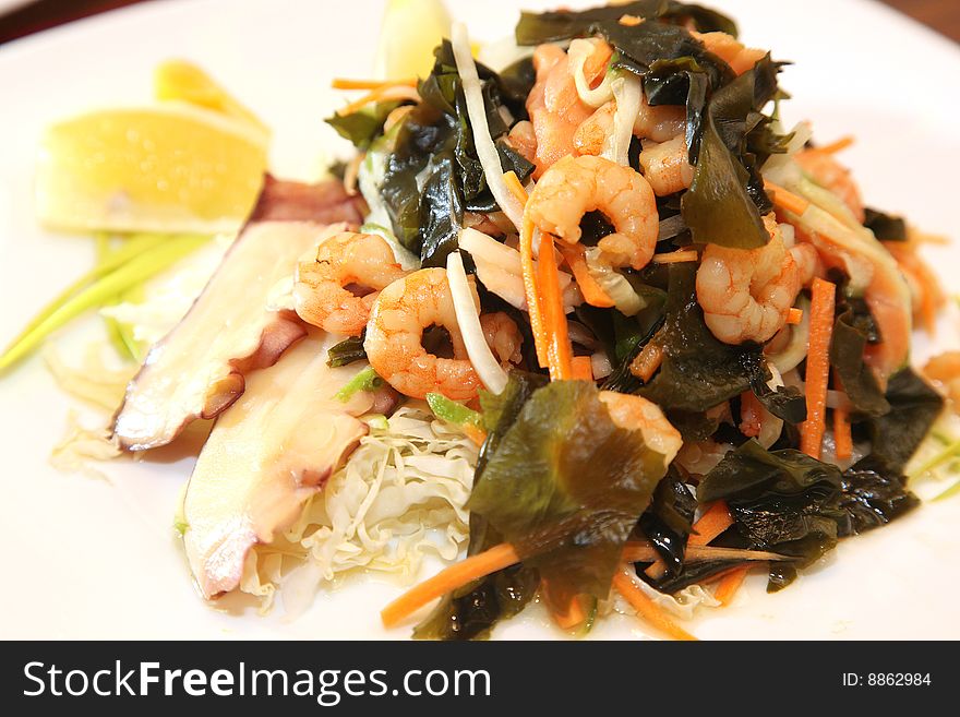 Seafood salad in japan style