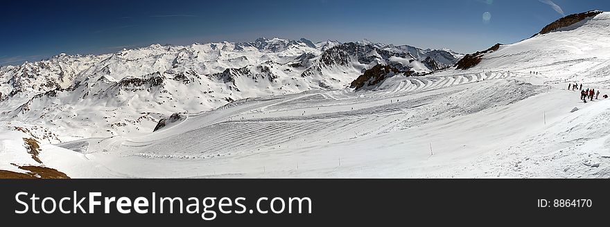 Mountain Ski resort Tignes. France. Mountain Ski resort Tignes. France