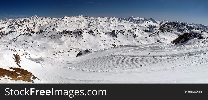 Mountain Ski resort Tignes. France. Mountain Ski resort Tignes. France