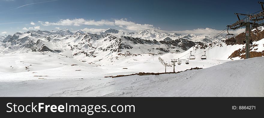 Mountain Ski resort Tignes. France. Mountain Ski resort Tignes. France