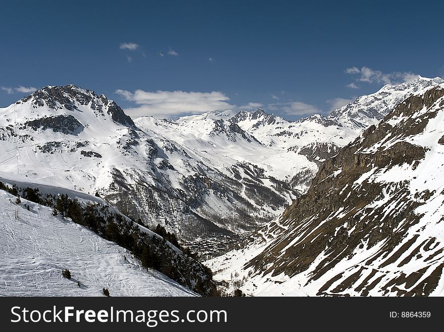 Mountain Ski resort Tignes. France