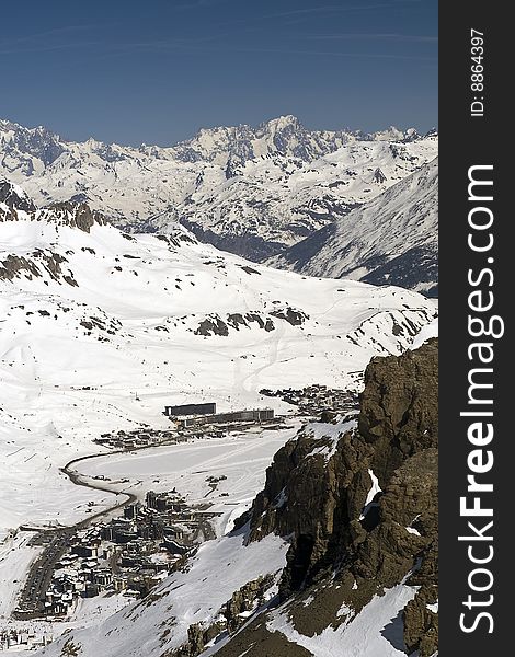 Mountain Ski resort Tignes. France