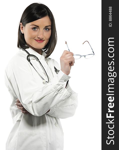 A Female doctor with stethoscope