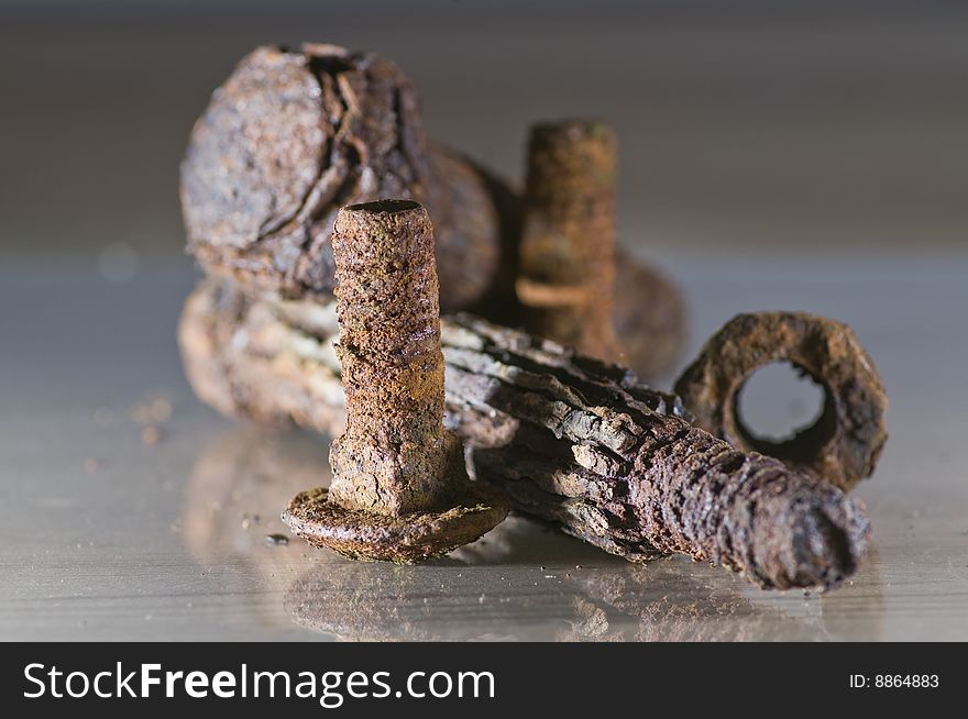 A Set of very old Rusty bolts