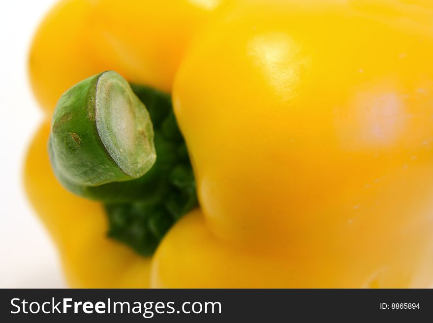 Detail of yellow pepper full of vitamins