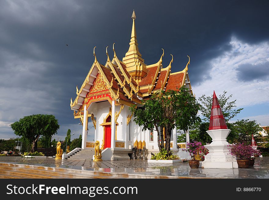 Center of the city court at ubonratchathani thailand