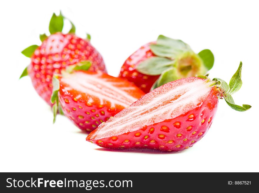 Strawberry isolated on the white background