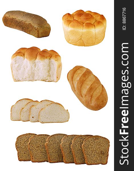 On a assortment of baked bread