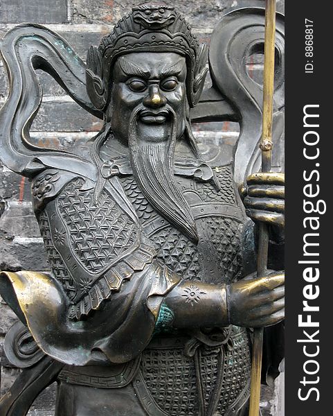 Chinese ancient mythical figure of bronze