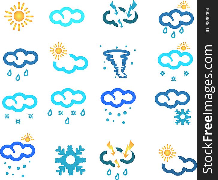 Weather icons set. vector only