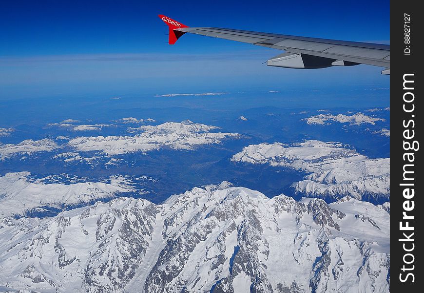 Aerial View of Landscape Against Blue Sky