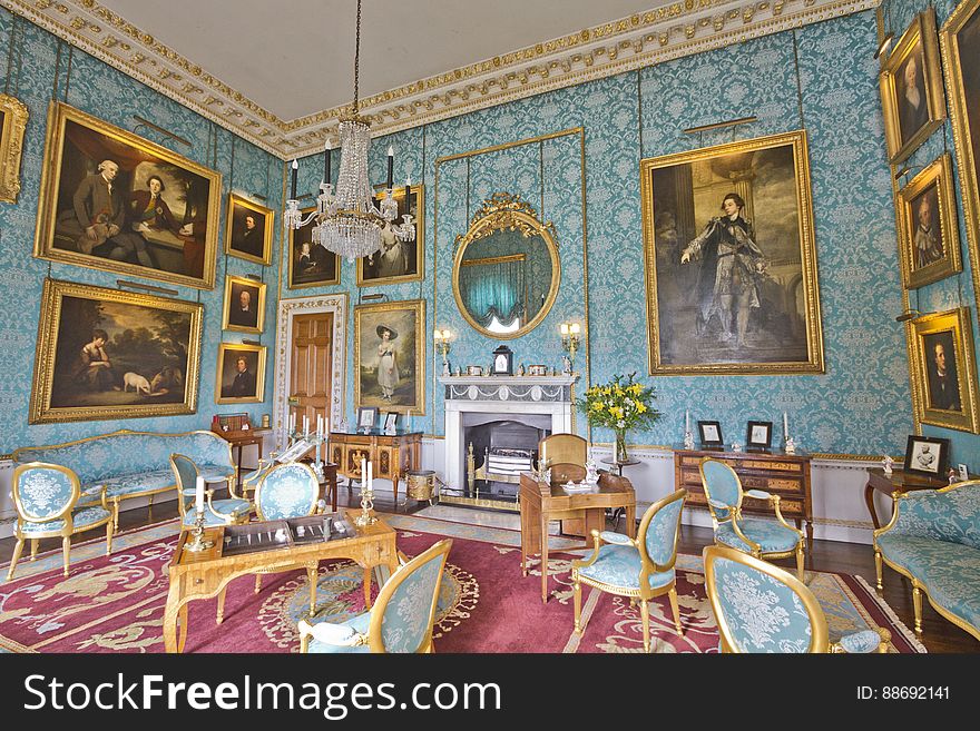Here is a photograph taken from the Turquoise Drawing Room inside Castle Howard. Located in York, Yorkshire, England, UK. Here is a photograph taken from the Turquoise Drawing Room inside Castle Howard. Located in York, Yorkshire, England, UK.