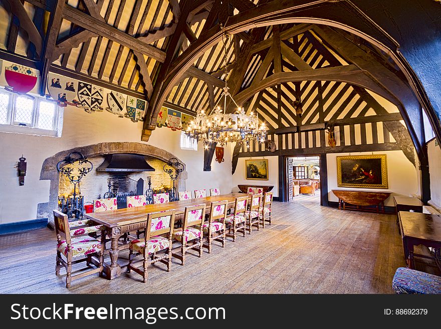 Here is an hdr photograph taken from the Great Hall inside Samlesbury Hall. Located in Samlesbury, Lancashire, England, UK. Here is an hdr photograph taken from the Great Hall inside Samlesbury Hall. Located in Samlesbury, Lancashire, England, UK.