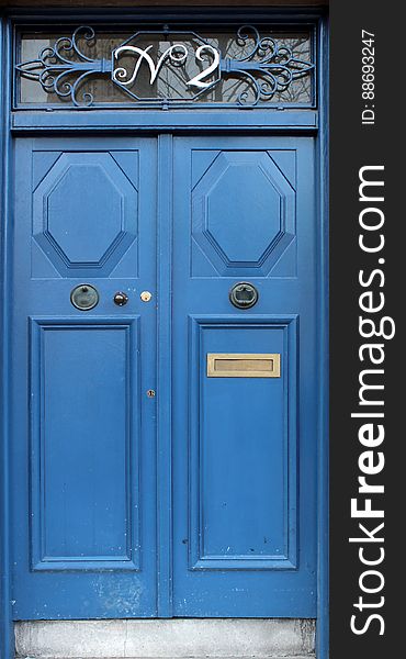 Property, Blue, Door, Fixture