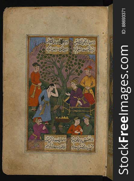 Burning and melting, Young Hindu girl before the Mughal Emperor Akbar, Walters Manuscript W.649, fol. 16a