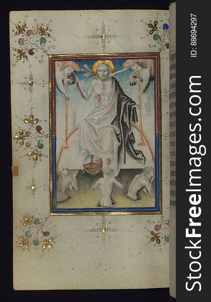Illuminated Manuscript, Book Of Hours, Last Judgment, Walters Art Museum Ms. W.165, Fol. 100v