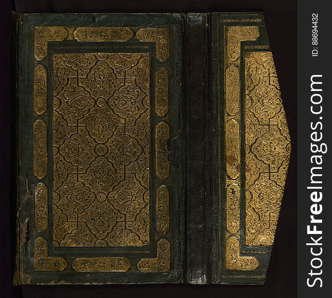 Illuminated Manuscript Of Yusuf And Zulayka, Binding, Walters Art Museum Ms. W.644, Lower Board Outside