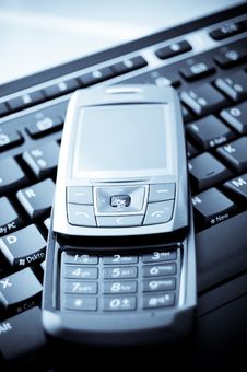Phone And Keyboard Stock Images Phone And Keyboard Stock Images