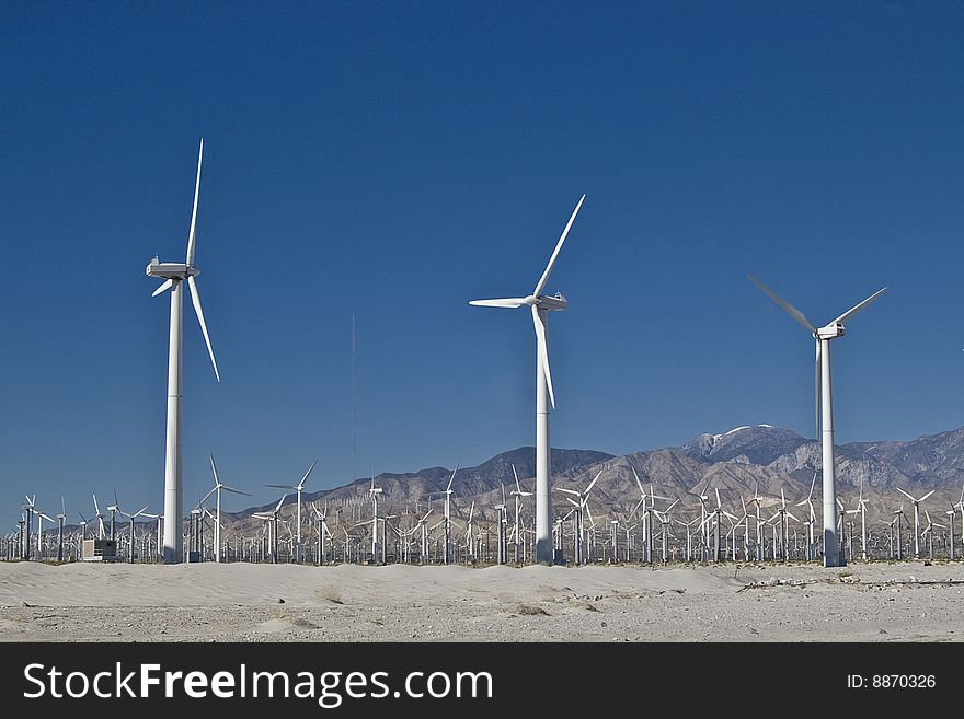 Wind generator field near Palm Springs California. Wind generator field near Palm Springs California