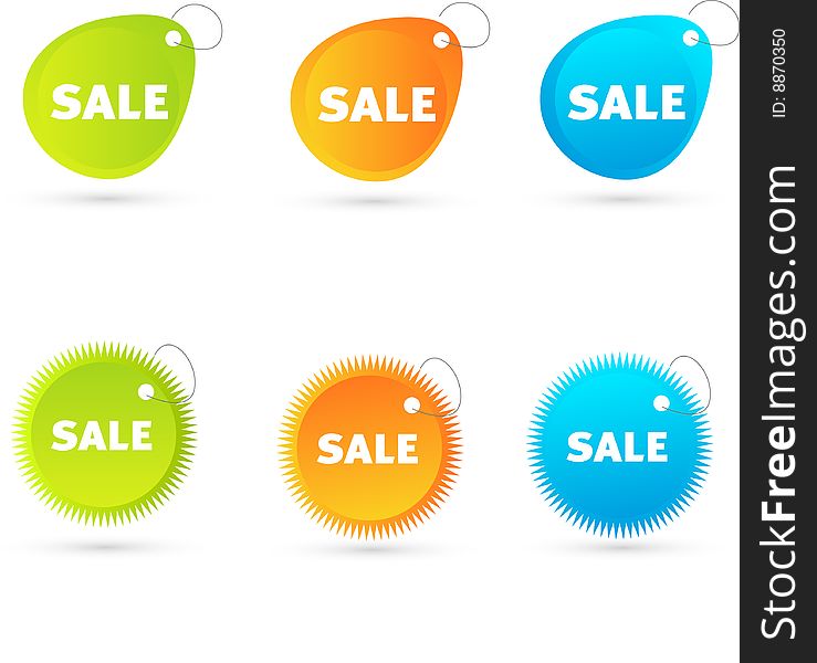 Sale tags set. vector only