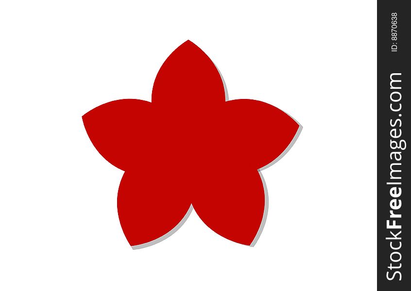 An illustration or symbol of the scarlet pimpernel flower. An illustration or symbol of the scarlet pimpernel flower.